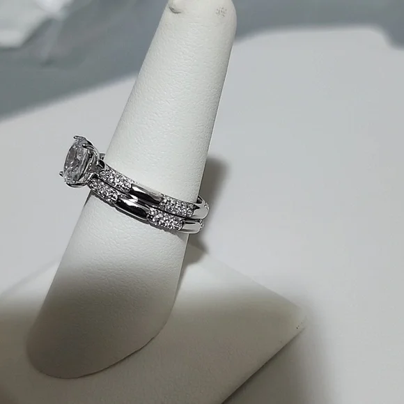 Brand New Sterling Silver 925 2 pcs Set Ring